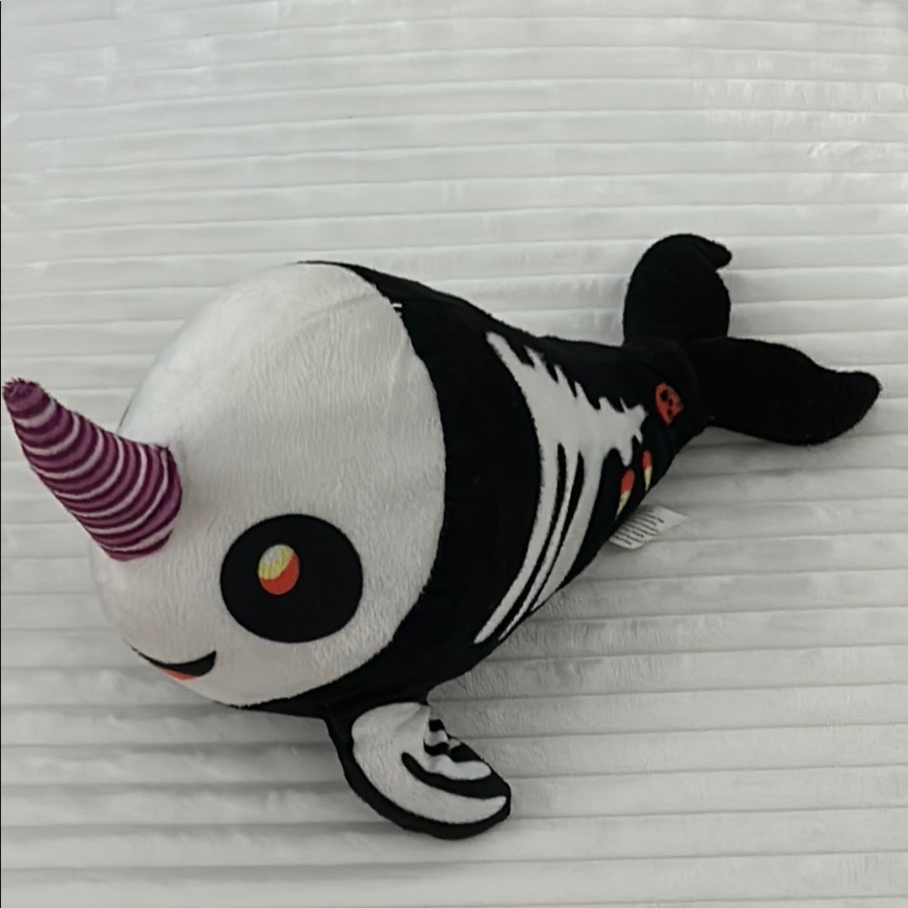 🎃 Halloween Theme Plush with Purple Striped Horn